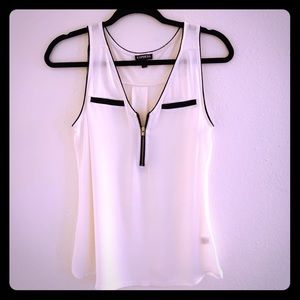 White Professional Sleeveless Top 🖤